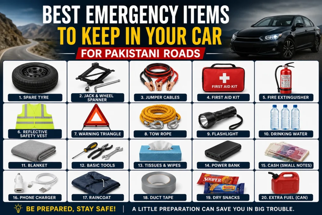 Best Emergency Items to Keep in Your Car for Pakistani RoadsBest Emergency Items to Keep in Your Car for Pakistani RoadsBest Emergency Items to Keep in Your Car for Pakistani Roads