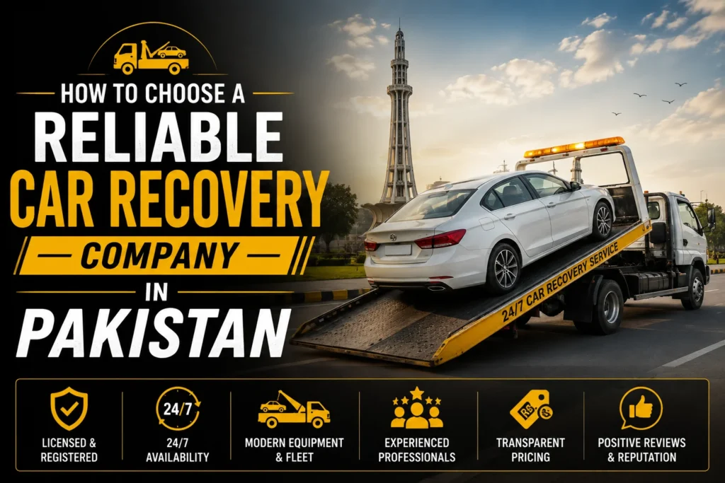 How to Choose a Reliable Car Recovery Company in Pakistan